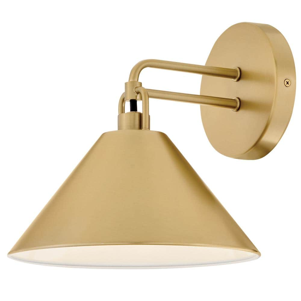 LARK Milo 1-Light Lacquered Brass Sconce 84430LCB - The Home Depot