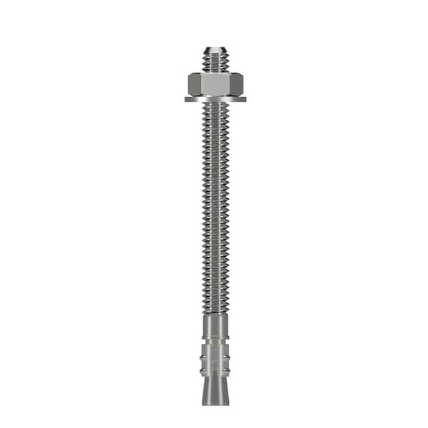 Simpson Strong-Tie Strong-Bolt 1/4 in. x 3-1/4 in. Type 304 Stainless-Steel  Wedge Anchor (100-Pack) STB2-253144SS - The Home Depot