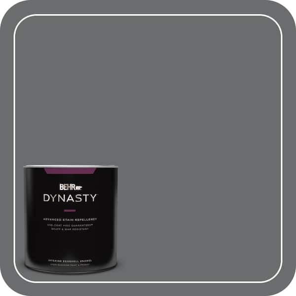 BEHR DYNASTY 1 qt. #770F-5 Dark Ash Eggshell Enamel Interior Stain-Blocking Paint and Primer