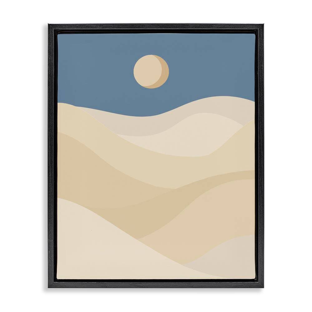 Desert Dunes and Moon by Daphne Polselli Black Floater Frame Nature Graphic Art Print 21 in. x 17 in. price history on PriceWatchPro