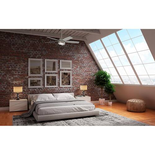 Channelside 52 in. LED Indoor/Outdoor Matte Nickel Ceiling Fan with Remote Ceiling Fans