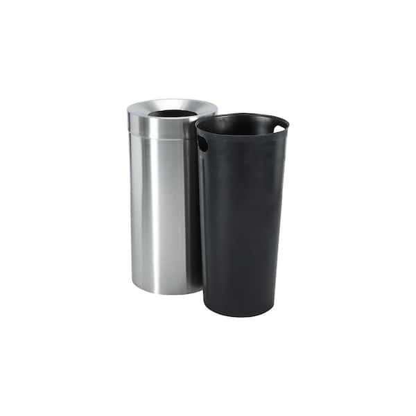 27 Gal. Rigid Plastic Waterproof Round Trash Can Insert Liner with Handles for Indoor Trash Can