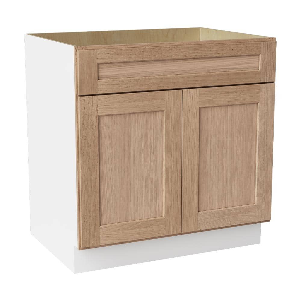 33 in. W x 24 in. D x 34.5 in. H Ready to Assemble Solid Wood Shaker Base Kitchen Cabinet in Oak price history on PriceWatchPro