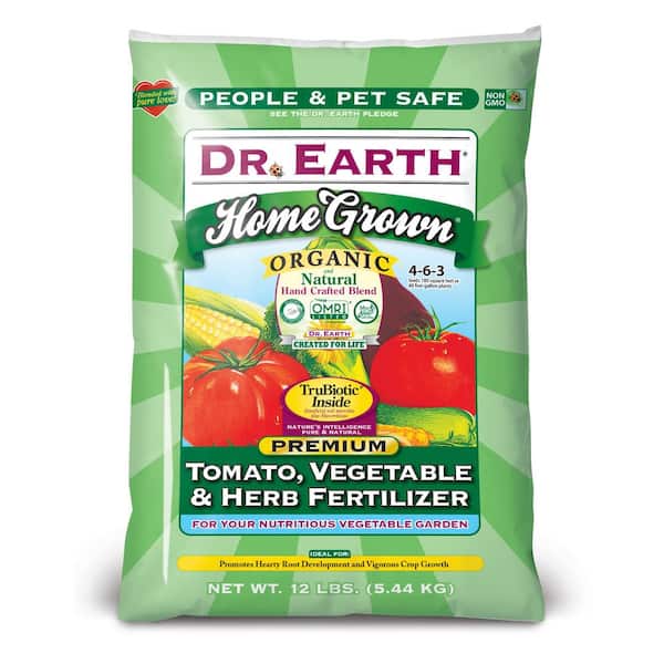 DR. EARTH 12 lb. 180 sq. ft. Organic Home Grown Tomato, Vegetable and Herb Dry Fertilizer