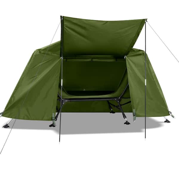 Karl home Adapted to Terrain Cot 7 ft. Strengthen Camping Tent with External Shade Capacity 400 lbs.