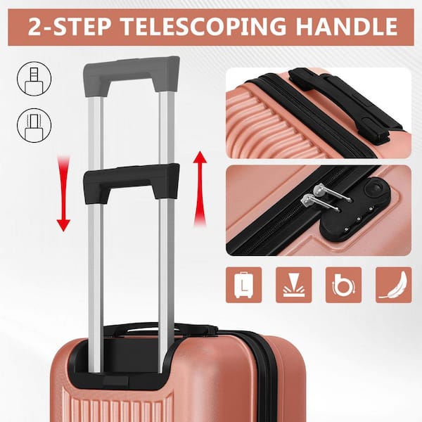 HIKOLAYAE 2-Piece Suitcase Carry On Luggage with Spinner Wheels