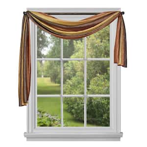 Ombre 144 in. L Polyester Window Curtain Scarf in Autumn