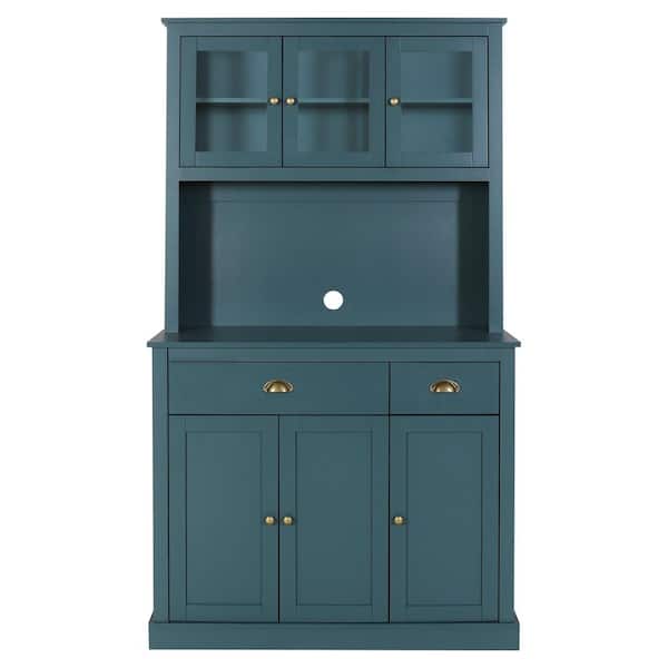 VEIKOUS 71 in. H Blue Kitchen Storage Pantry Storage Cabinet Closet with Doors and Adjustable Shelves