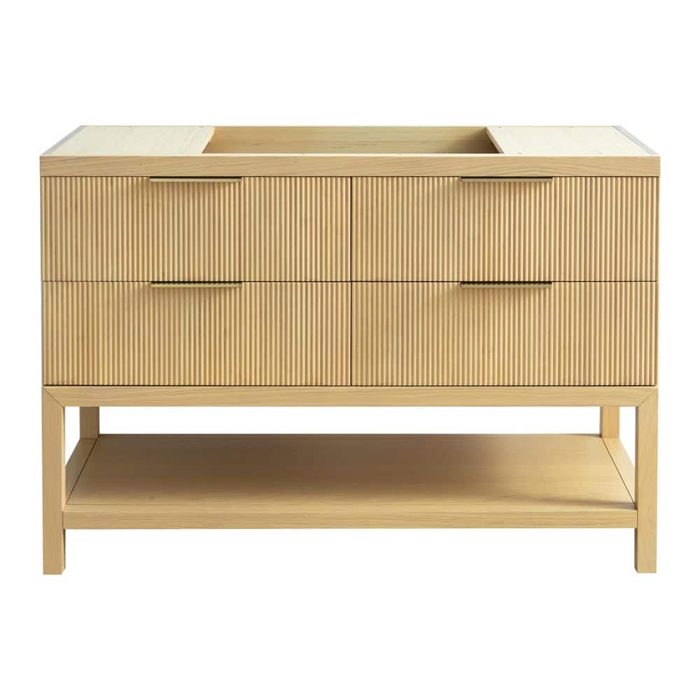 Freestanding Huntington 48 in. W x 21 in. D x 33.5 in. H Bath Vanity Cabinet without Top in Natural Oak Assembled price history on PriceWatchPro
