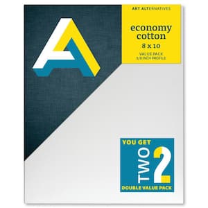 8 in. x 10 in. Economy Cotton Stretched Canvas (2-Piece)