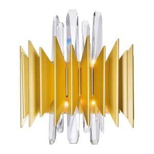 Cityscape 5 Light Wall Sconce With Satin Gold Finish