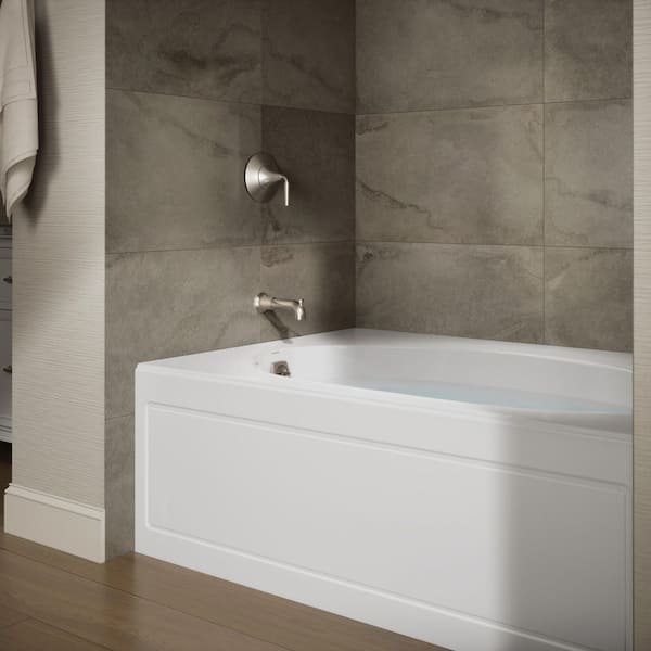 Windward 60 in. x 42 in. Soaking Bathtub with Left-Hand Drain in White