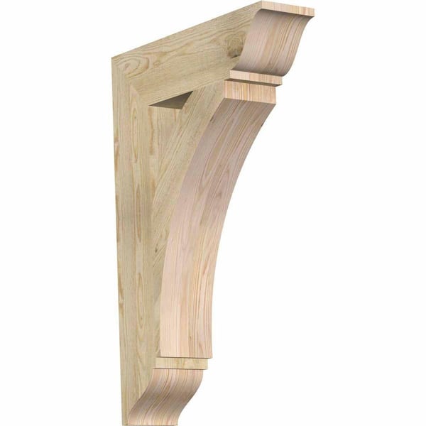 Ekena Millwork 6 in. x 36 in. x 24 in. Douglas Fir Thorton Traditional Rough Sawn Bracket