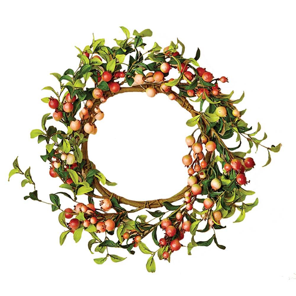 20 in. Artificial Rose Hip Wreath