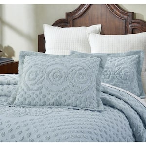 Heirloom Collection Blue 100% Cotton King Sham