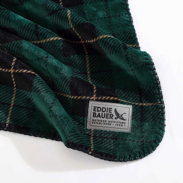 NEW Reversible Wool Throw Plaid Green Blue 50 x cheapest 60 Blanket