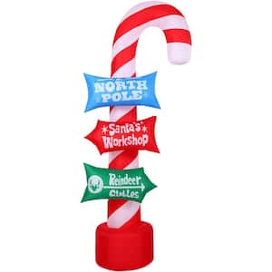 8 ft. x 2.5 ft. Prelit LED Directional Sign Christmas Inflatable