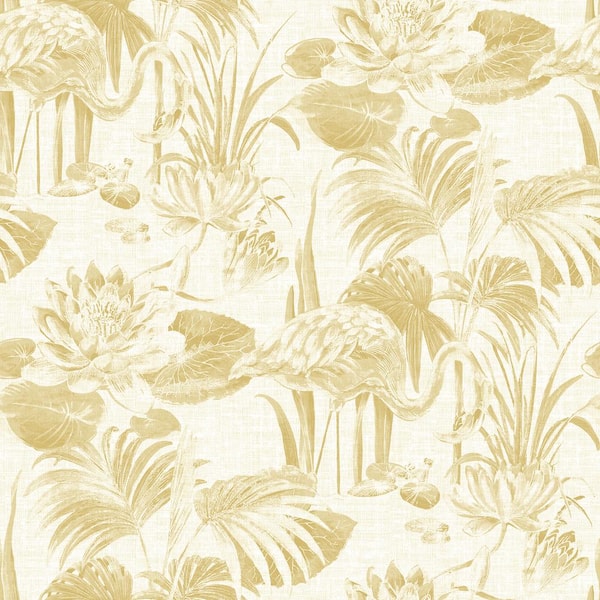 A-Street Prints Frolic Wheat Lagoon Paper Strippable Roll (Covers 60.8 sq. ft.)