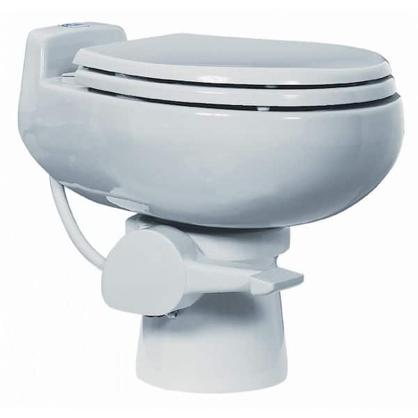 Sun-Mar 510 1-Piece 0.125 GPF Single Flush Ultra Low Flush Round Toilet in White
