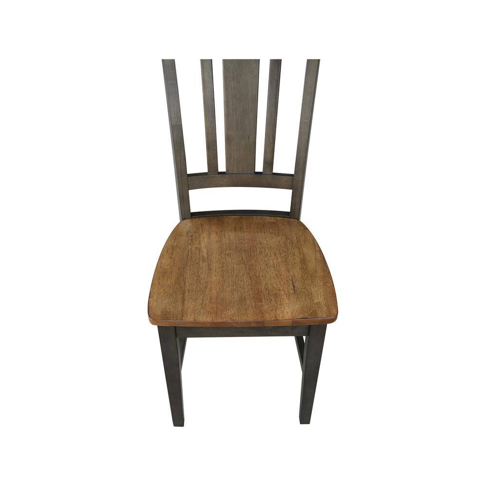 42" Hickory and Washed Coal Dual Drop Leaf Table with 2 Chairs