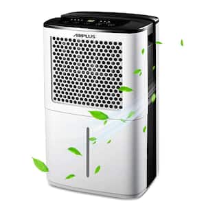 50 pt. 2,000 Sq. Ft. Dehumidifier with Bucket and Drain Hose for Basement, Garage, with Auto Defrost, 24H Timer in White