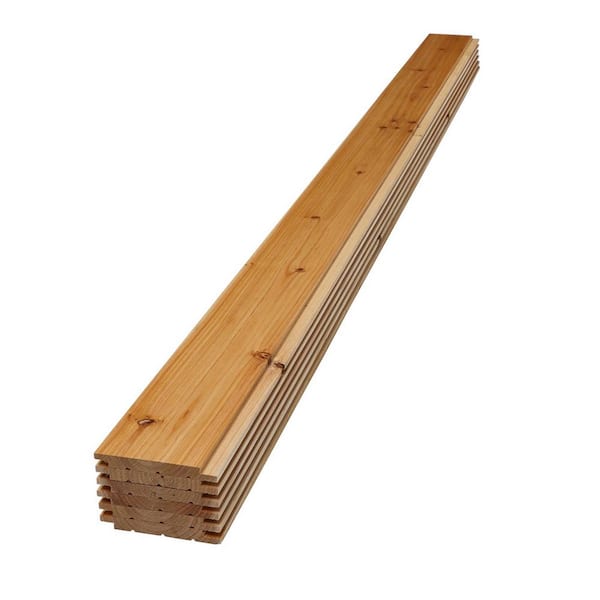 Ejoy 0.6 in. x 5.375 in. x 7.83 ft. Rustic Shiplap Weathered Barn Wood Boards (Set of 6-Pieces)