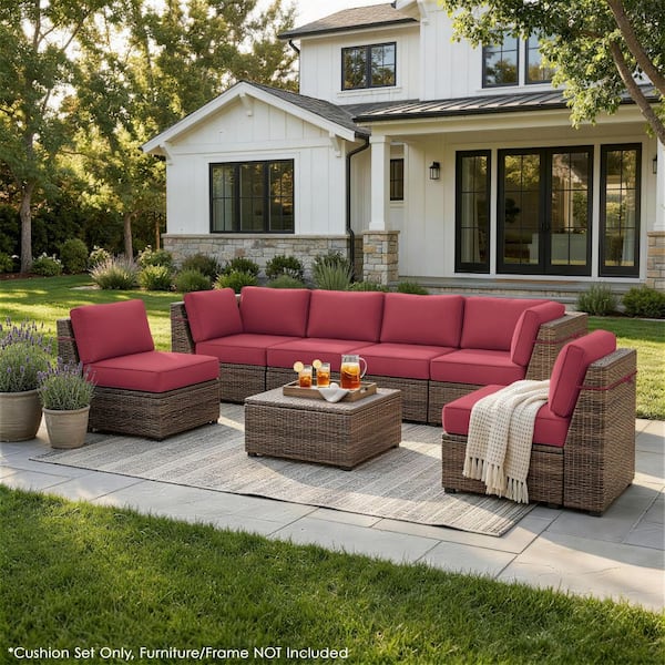 26 in. x 26 in. x 5 in. (14-Piece) Deep Seat Outdoor Sectional