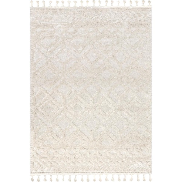nuLOOM Akia Ivory 8 ft. x 10 ft. Geometric Area Rug