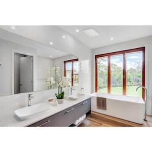 150 CFM Ceiling/Wall Mount Quiet Easy Roomside Installation Bathroom/Bath Exhaust Fan w/ Modern Easy Clean Shield Cover