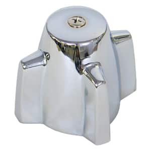 Faucet Handle with Four Ridge Knob Design in Chrome for Central Brass Replaces 508D