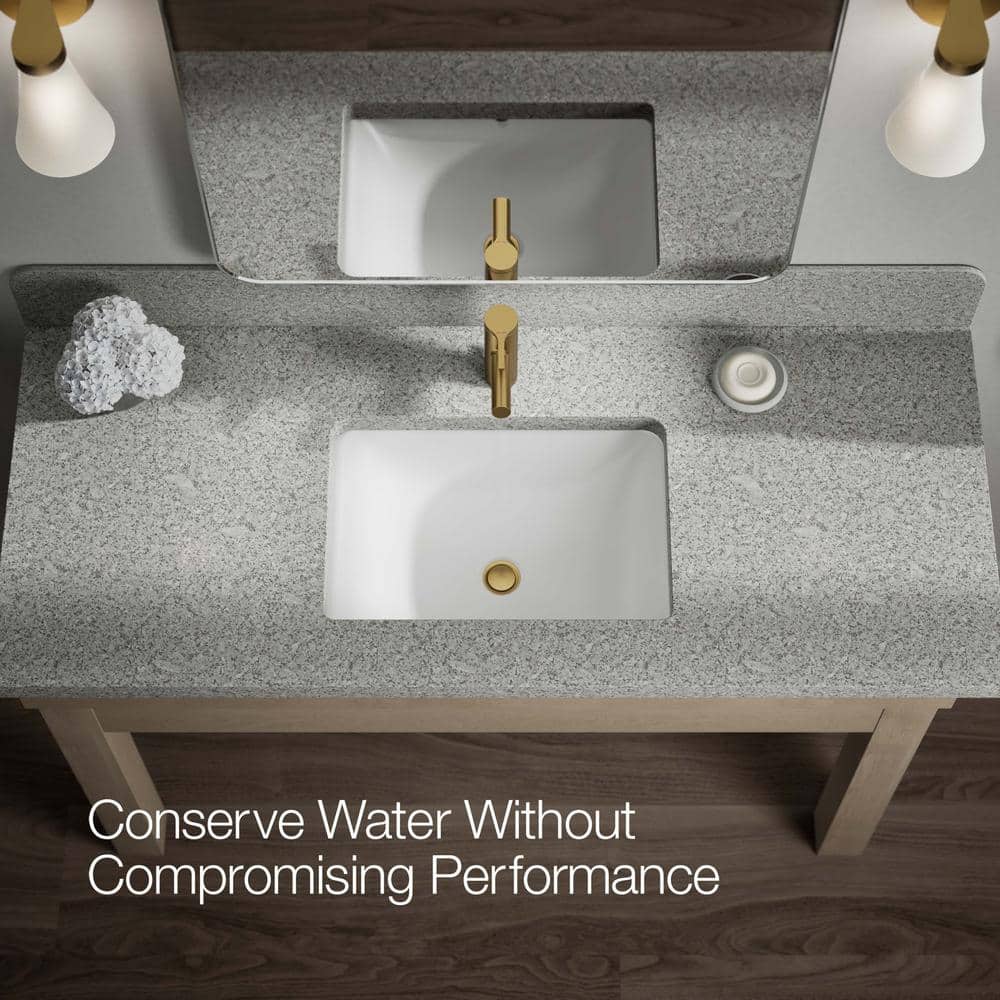 Vibrant Brushed Moderne Brass Single-Handle Bathroom Faucet