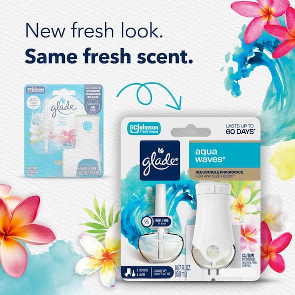 3.35 fl. oz. Aqua Waves Scented Oil Plug-in Air Freshener Refill (5-Count)