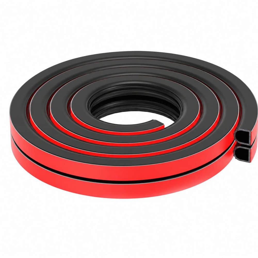 1 in. x 72 in. Black D Shape Door Seal Weatherstrip Heavy-Duty EPDM Rubber for Garage, Car, Truck, Boat price history on PriceWatchPro
