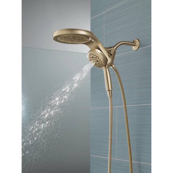 Delta Cassidy Champagne Bronze 1-Spray Rain Shower Head 2.5-GPM (9.5-LPM)