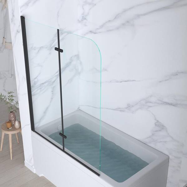 Frameless Bathtub Shower Door, 56-60 Inch W X 59 Inch H Sliding Tub