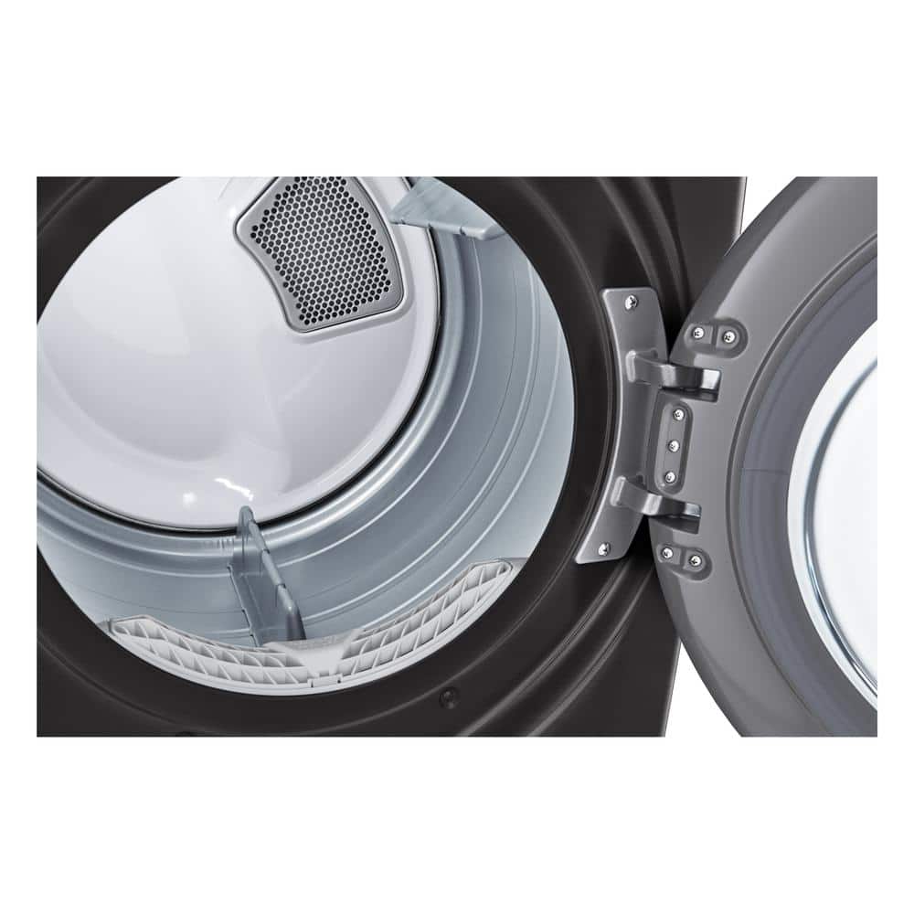 Black Steel 7.4 Cu. Ft. Smart Front Load Electric Dryer with TurboSteam