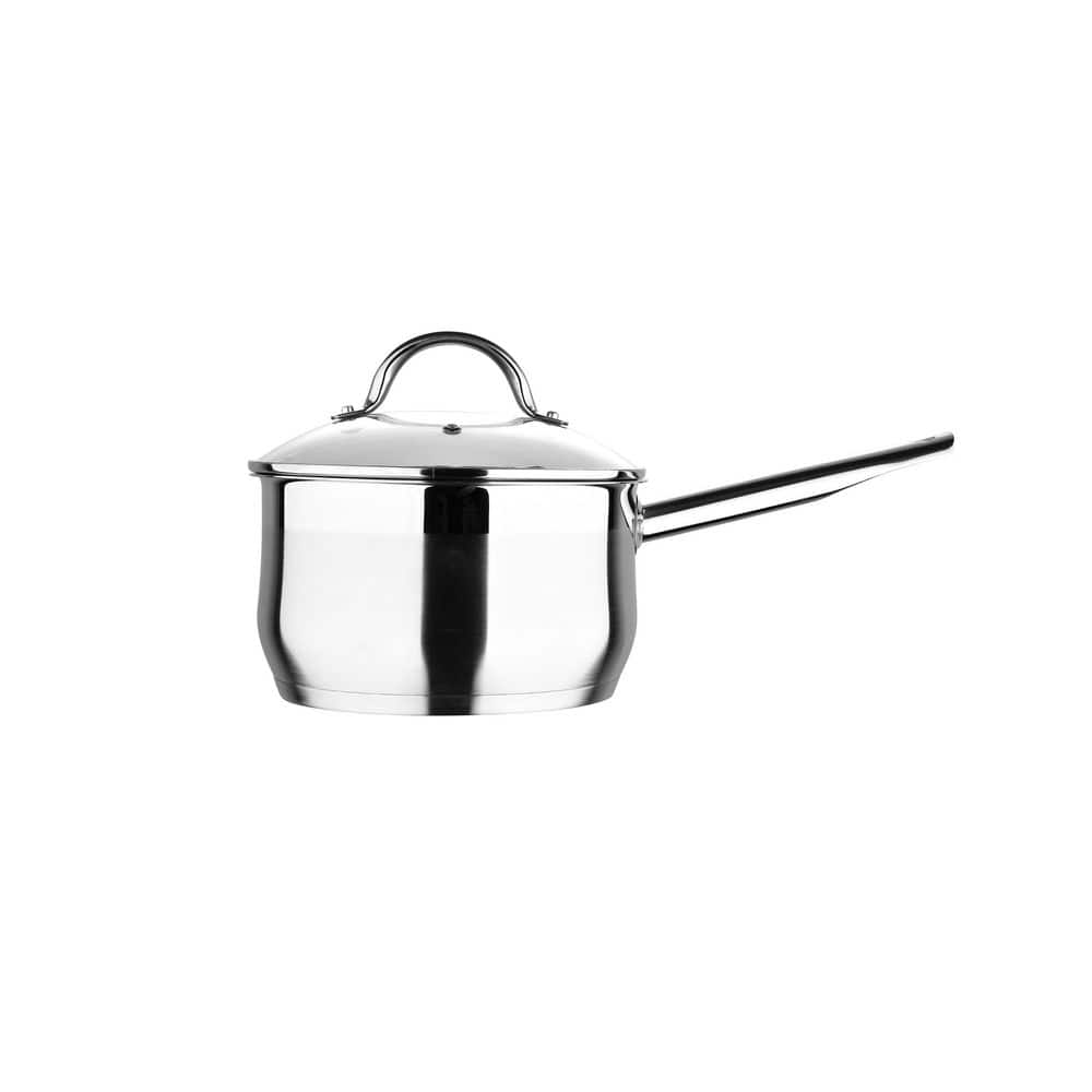 DELUXE Sauce Pan with Lid, 8 Quart Stainless Steel Saucepan with Double  Handle, Multipurpose Large Cooking Pot for Sauces Pasta, Suitable