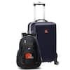 Mojo Navy Cleveland Browns Personalized Deluxe 2-Piece Backpack & Carry-On Set