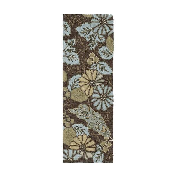 Kaleen Home and Porch Morning Glory Robin's Egg 2 ft. x 6 ft. Runner