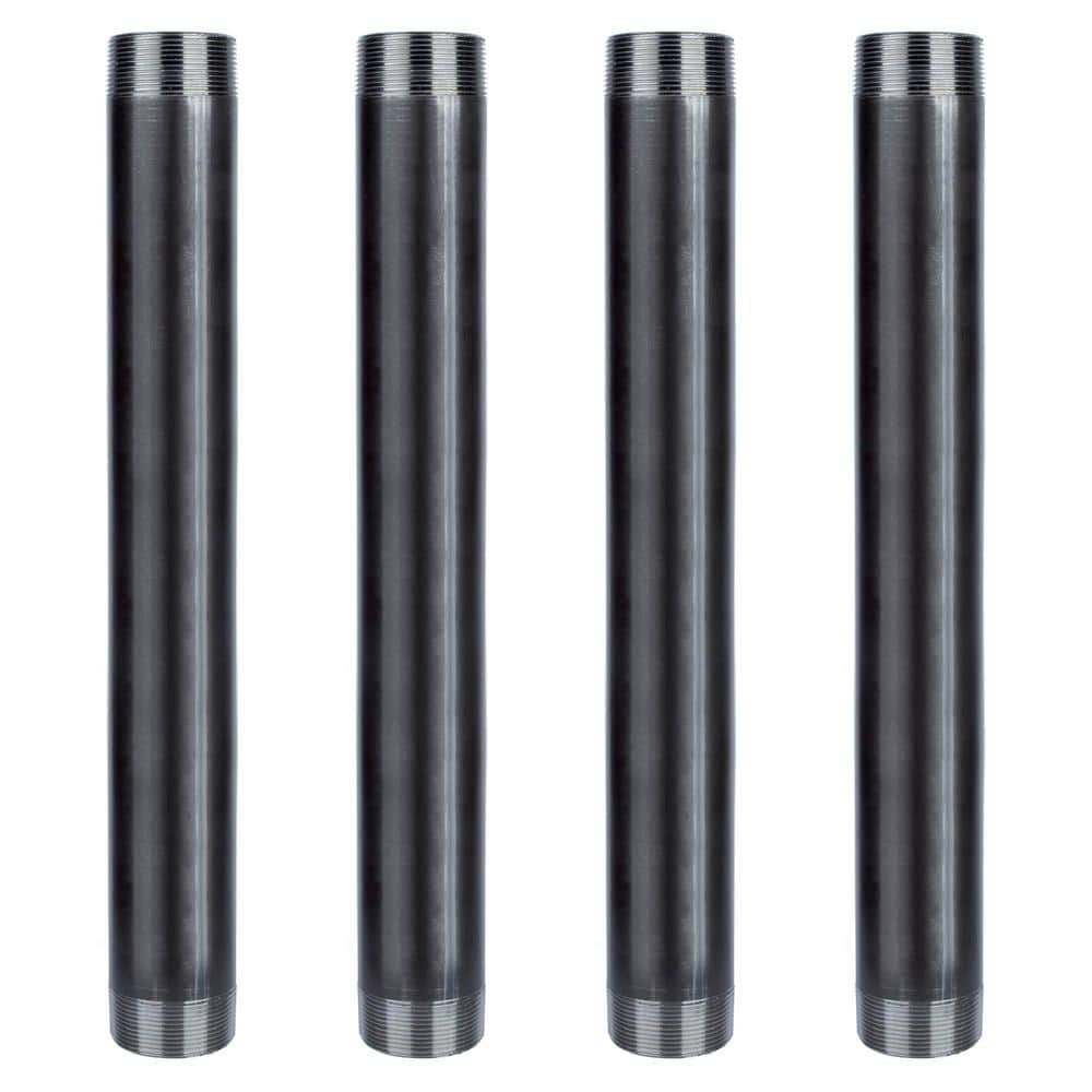2 in. x 1.5 ft. L Black Industrial Steel Grey Plumbing Pipe (4-Pack) price history on PriceWatchPro
