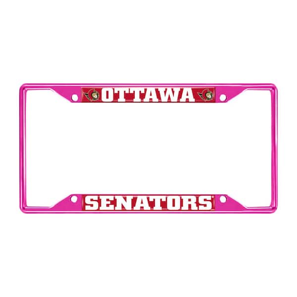 FANMATS Universal Fit NHL - Ottawa Senators License Plate Frame - Pink