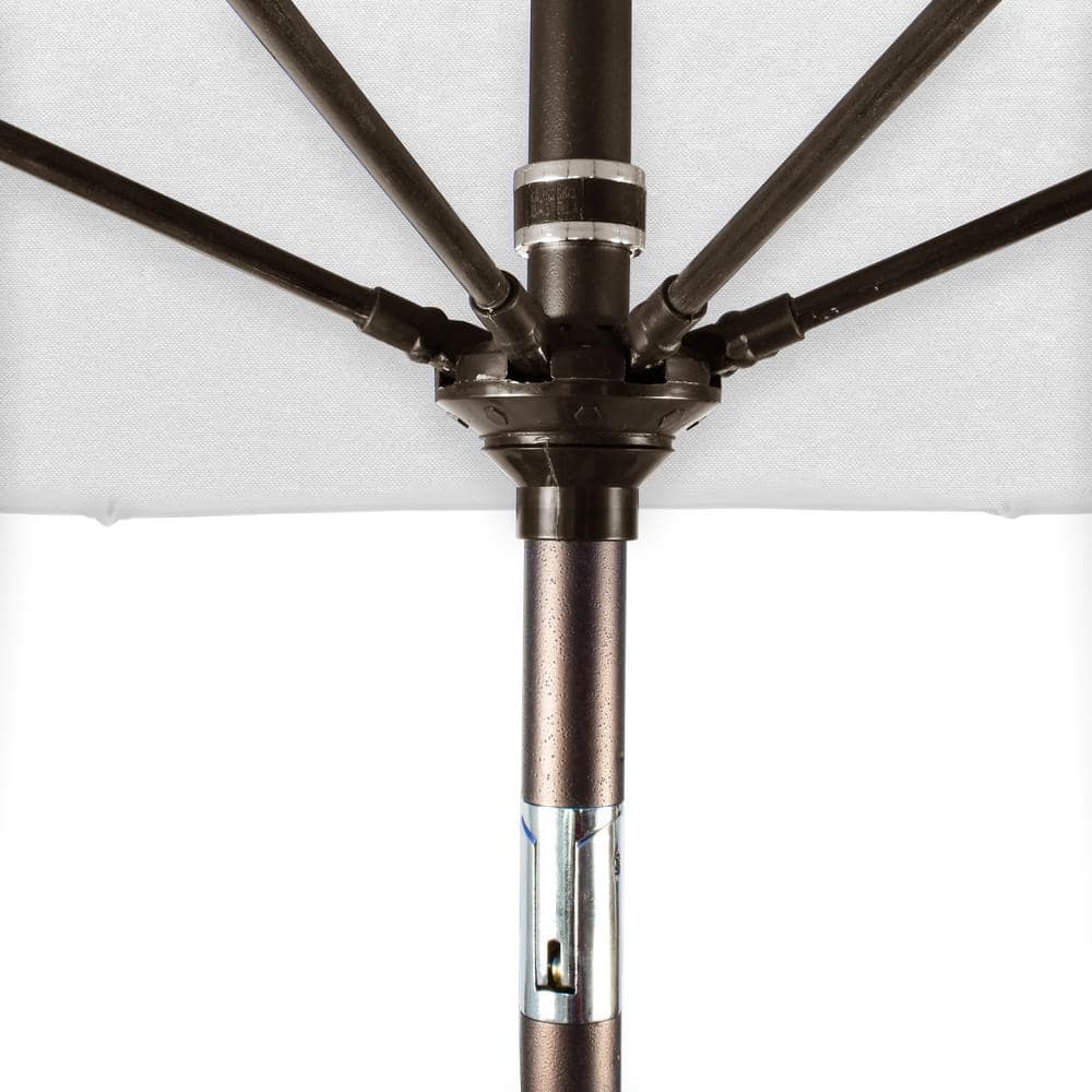 9 ft Black Olefin Octagonal Market Umbrella with Bronze Metal Pole