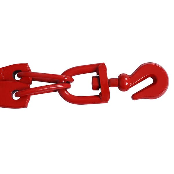 32 in. Red Carbon Steel Log Tongs Heavy-Duty Grapple Timber Claw