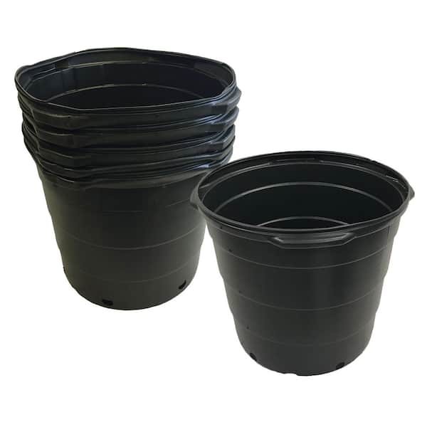 15 Gal. Plastic Round Nursery Trade Pots (5-Pack)
