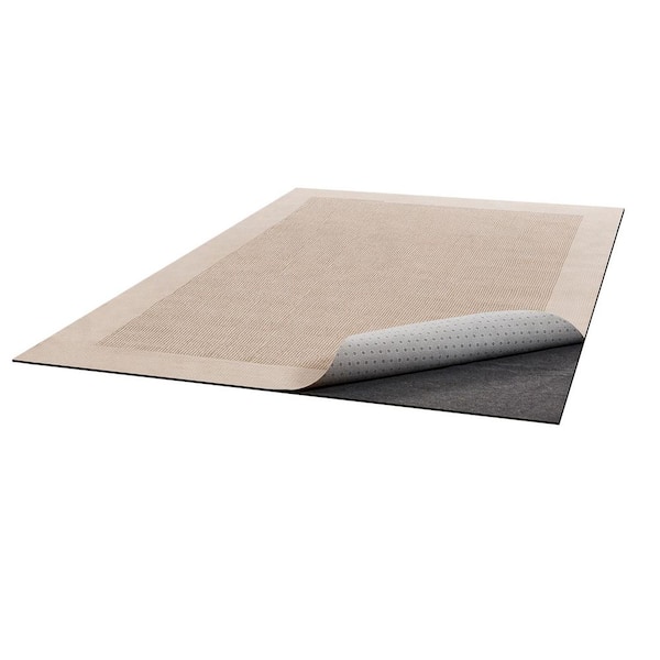 Non-Slip Rug Pad, 8 x 10 ft. 0.12 in. T Felt Cushion with Rubber Grip Floor Protection and Keeps Carpets in Place