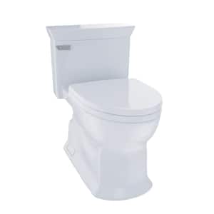 Eco Soiree 1-Piece 1.28 GPF Single Flush Elongated ADA Comfort Height Toilet in Cotton White, SoftClose Seat Inlcuded