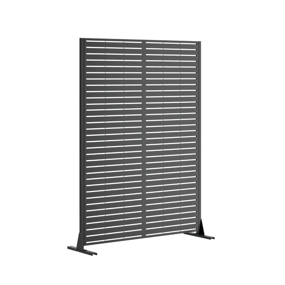 Avex 45.47 in. W x 72 in. H Black Metal Decorative Garden Privacy Screens with Stable Base price history on PriceWatchPro