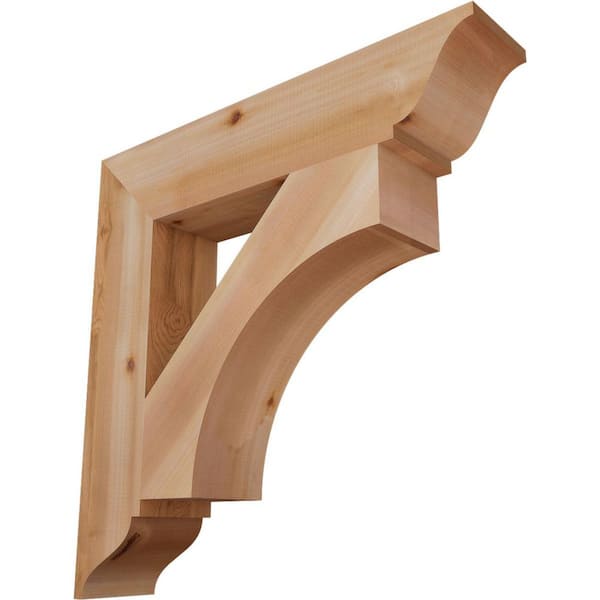 Ekena Millwork 5.5 in. x 30 in. x 30 in. Western Red Cedar Westlake Traditional Smooth Bracket
