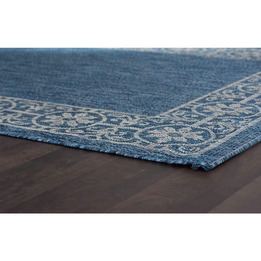Veranda 8' x 10' Indigo Synthetic Flat Woven Rug