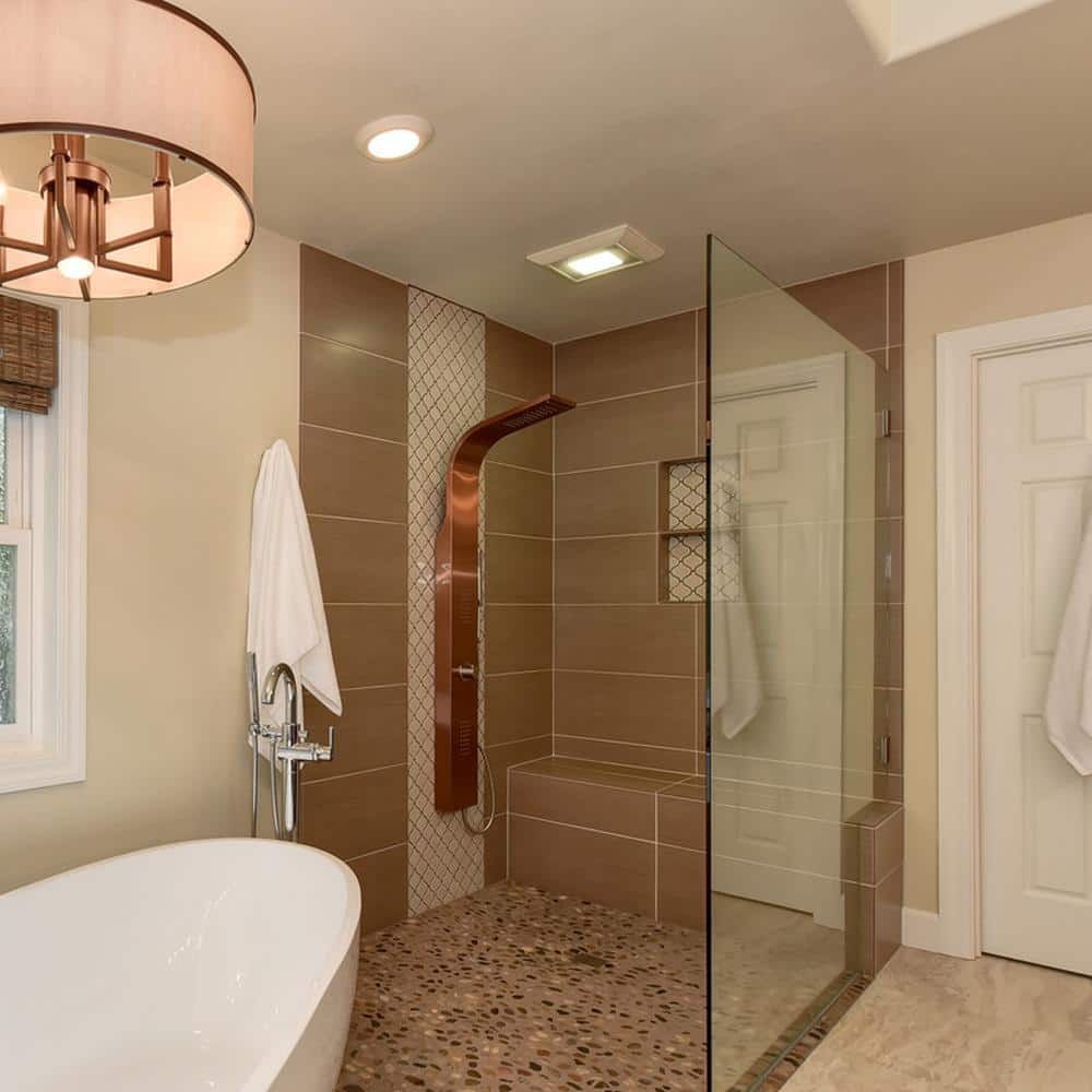 Santa Cruz Bronze Stainless Steel Shower Panel with Hand Shower